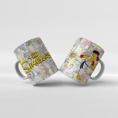 Baskılı Kupa Bardak The Simpsons Karakterleri - Y7