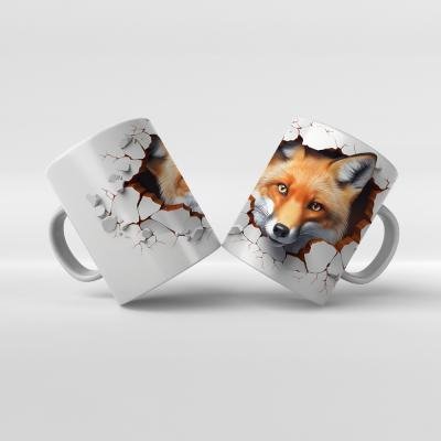 Baskılı Kupa Bardak Tilki Hayvan Temaları - 16