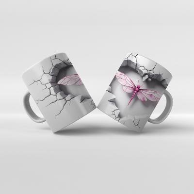 Baskılı Kupa Bardak Kelebek Hayvan Temaları - 25