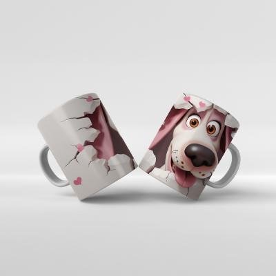 Baskılı Kupa Bardak Sevimli Köpekler - K13