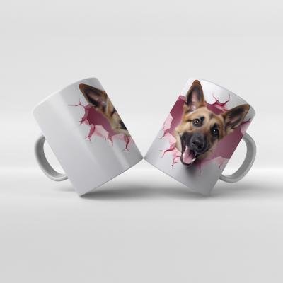 Baskılı Kupa Bardak Sevimli Köpekler - K17