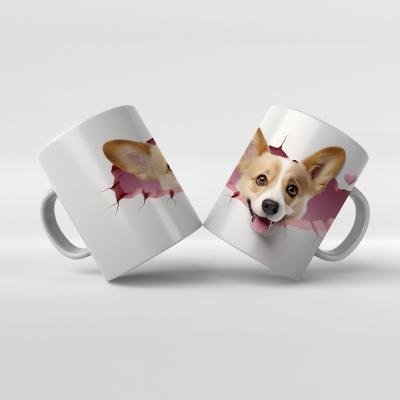 Baskılı Kupa Bardak Sevimli Köpekler - K18