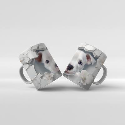 Baskılı Kupa Bardak Sevimli Köpekler- K02