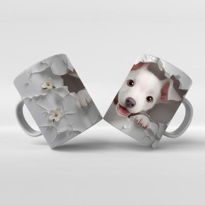 Baskılı Kupa Bardak Sevimli Köpekler - K05