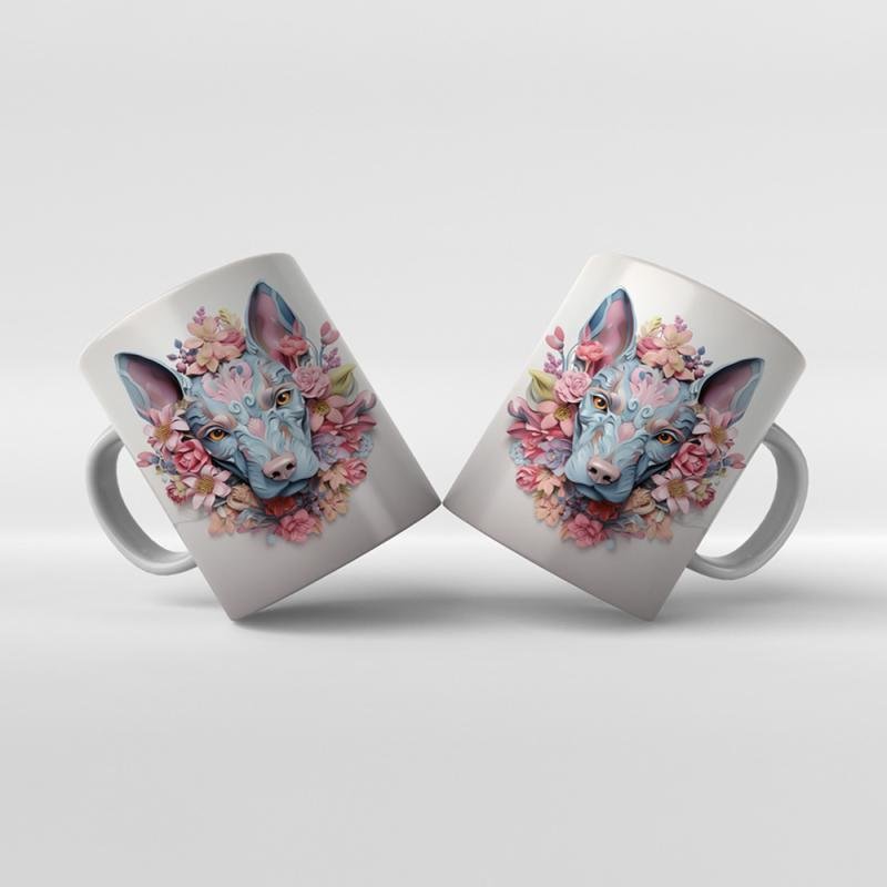 Baskılı Kupa Bardak Sevimli Köpekler - K09